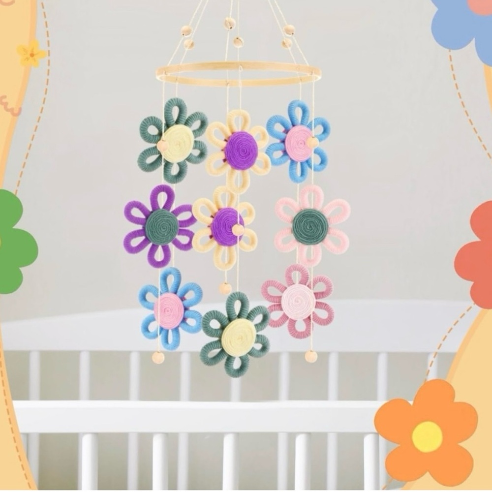 Colorful Flower Nursery Mobile
